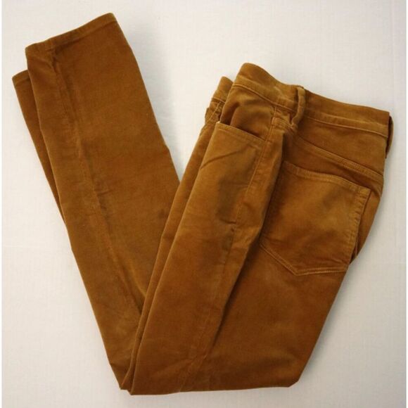 J Crew BT006 Women Sz 25 Brown Corduroy Full-Length Essential Straight Pants - Picture 9 of 10